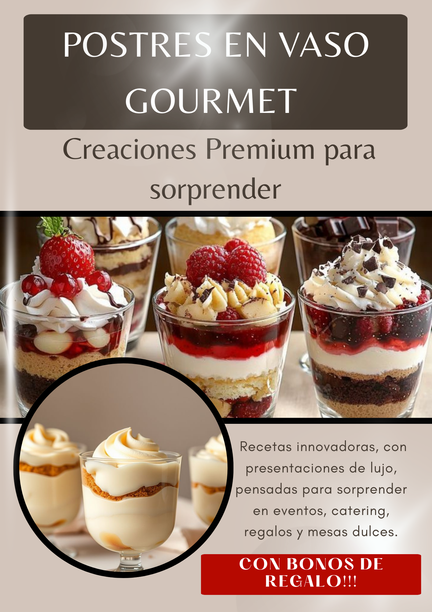Postres en vaso Gourmet |Ebook para emprender desde casa.